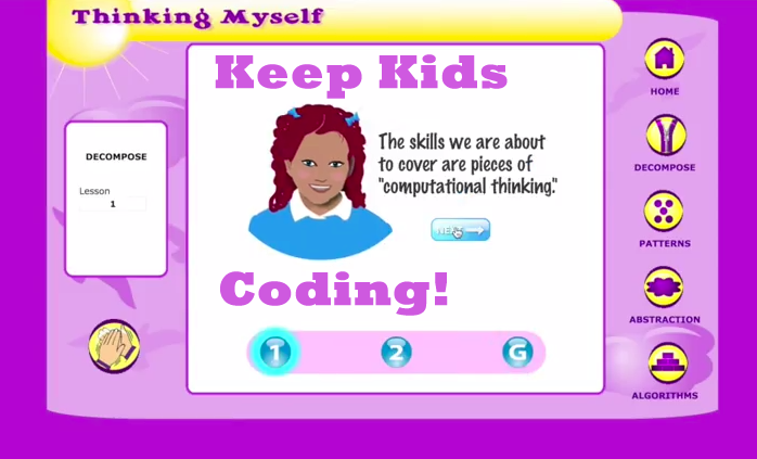 Keep Kids Coding! Thinking Myself