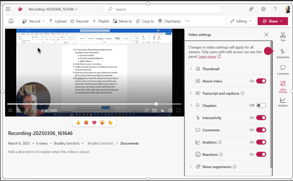 Microsof Pc Screen Cast Capture Screencast Videos with Microsoft 365 (Win 11) - NCCE